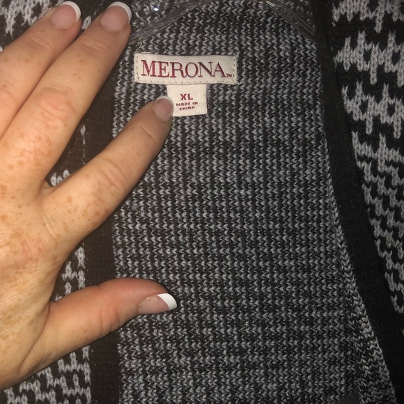 BNWOT - Black and White Checkered Cardigan Sweater - Picture 2 of 4